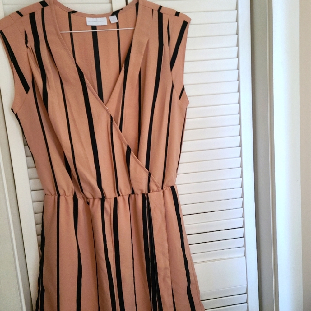 New York & Company Pink & Black Romper XS